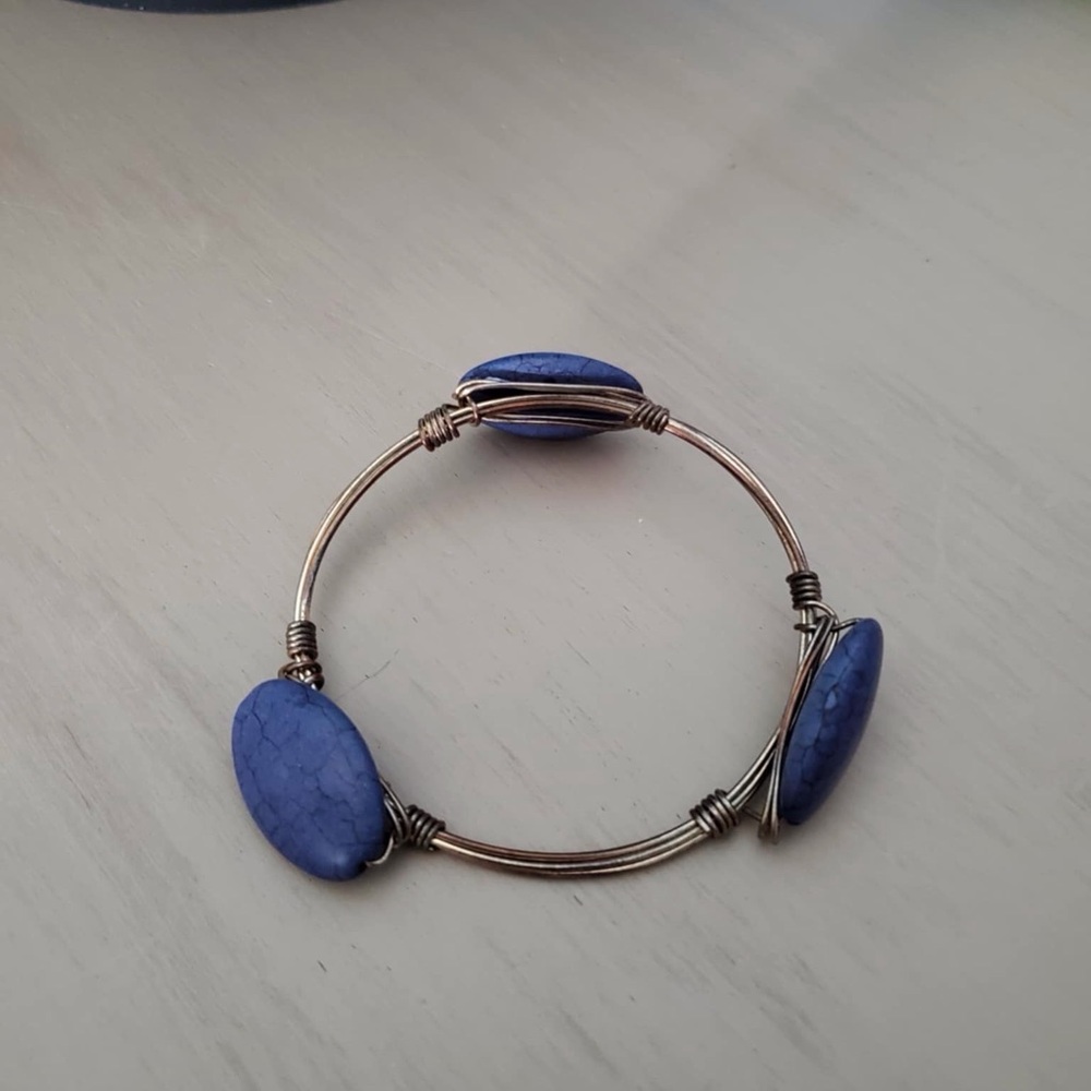 Bourbon and Bowties Stone Bangle Purple